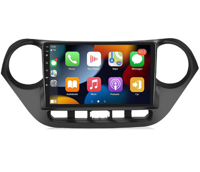 Navigatie radio Hyundai i10, Android OS, Apple Carplay, 9 inch scherm, GPS, Wifi, Mirror link, Bluetooth