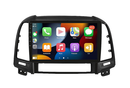 Navigatie radio Hyundai Santa Fe 2006-2012, Android, Apple Carplay, 9 inch scherm, GPS, Wifi, Mirror link, Bluetooth