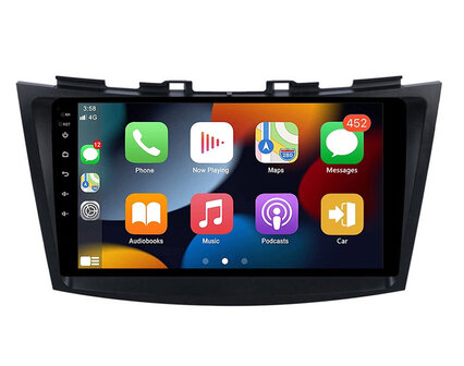 Navigatie radio Suzuki Swift 2011-2017, Android, Apple Carplay, 9 inch scherm, GPS, Wifi, Mirror link, Bluetooth