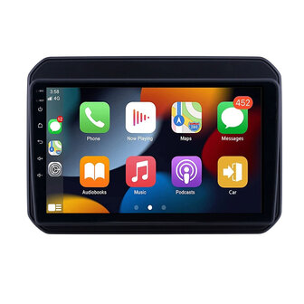 Navigatie radio Suzuki Ignis vanaf 2016, Android OS, Apple Carplay, 9 inch scherm, Canbus, GPS, Wifi, OBD2, Bluetooth, 3G/4G