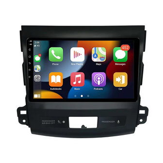 Navigatie radio Mitsubishi Outlander 2006-2014, Android, Apple Carplay, 9 inch scherm, GPS, Wifi, Mirror link, Bluetooth