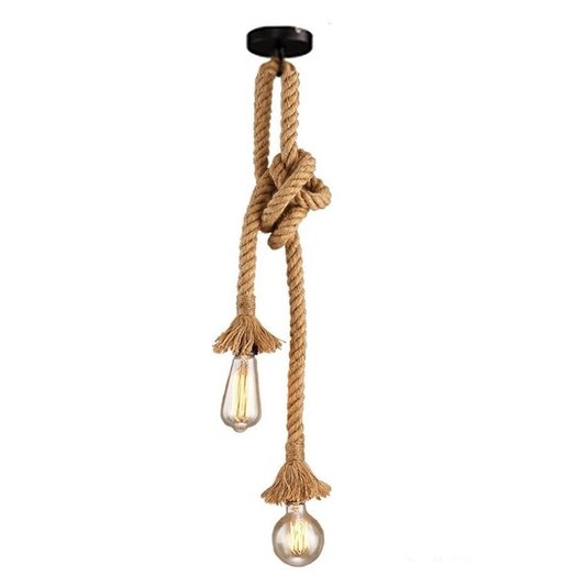 Retro Touw LED Hang Lamp Vintage Scheepstouw Hanglamp Dimbare